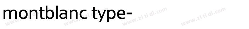 montblanc type字体转换
